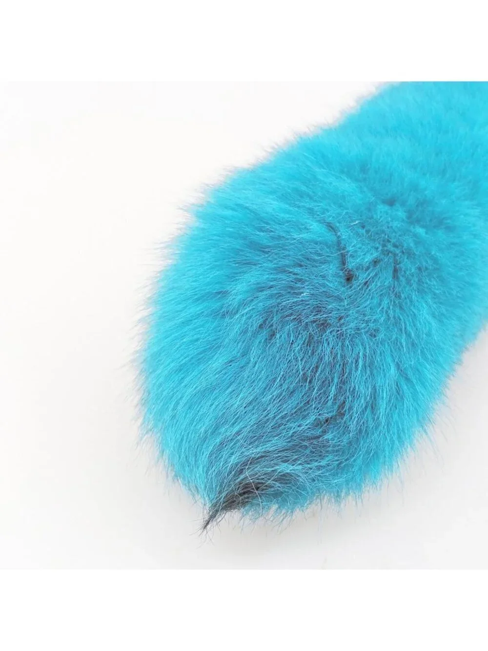Women's Lake Blue Pendant Cosplay Costume Halloween Furry Tails Keychain Handbag